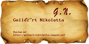 Gellért Nikoletta névjegykártya